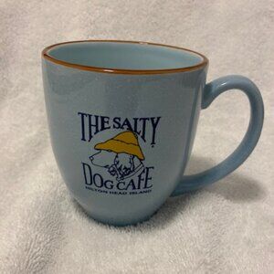 Salty Dog Cafe Mug, Hilton Head Island SC, Blue with brown rim